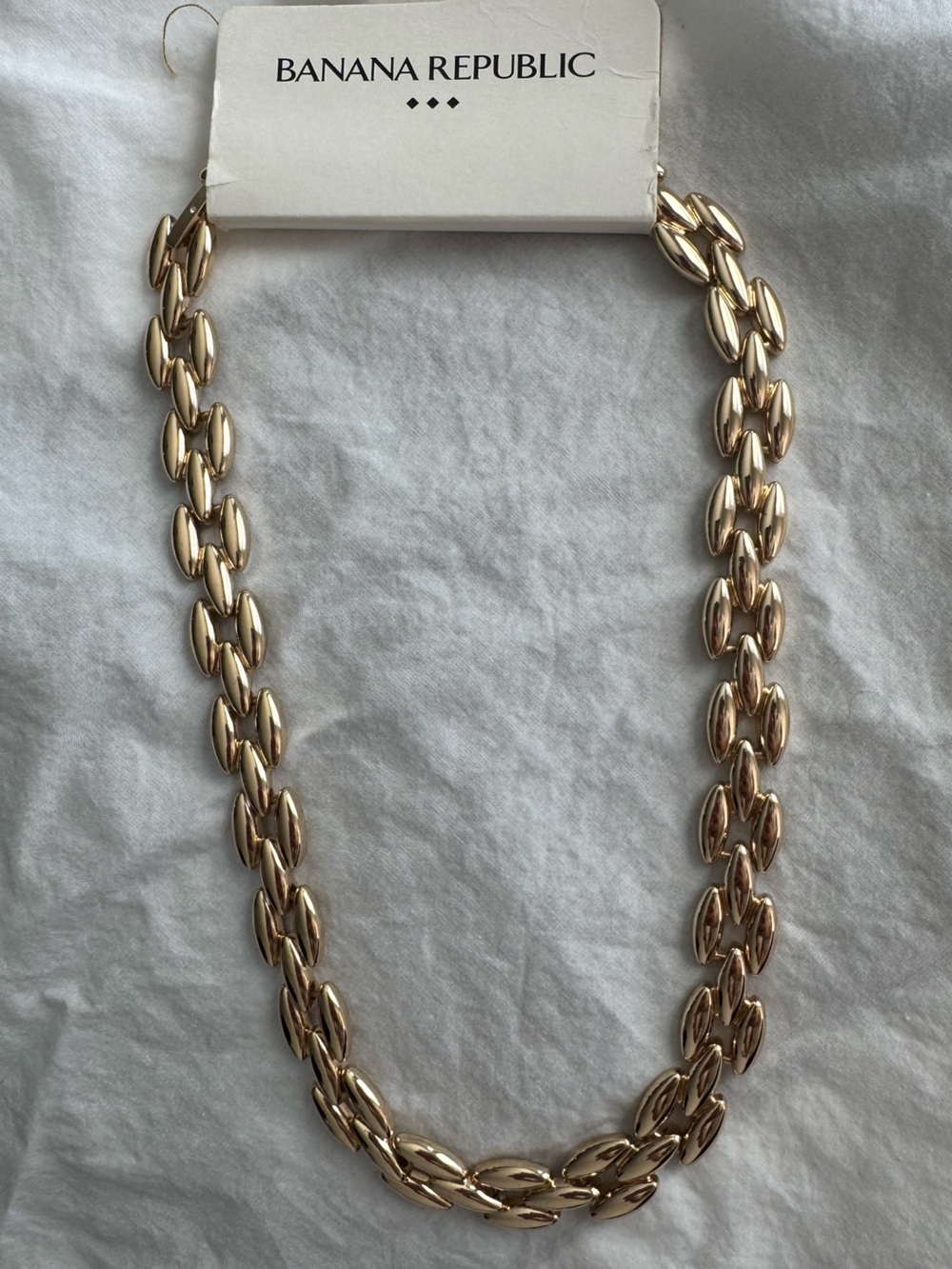 Banana Republic Rose Gold Double Link Necklace